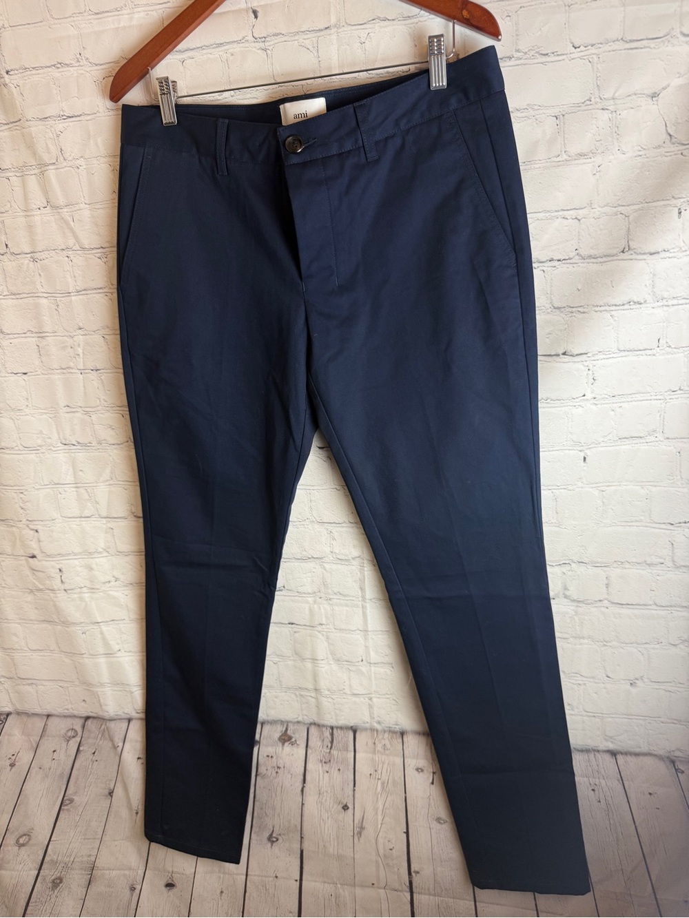 Ami Paris Alexandre Mattiussi Straight-leg Trousers In Blue Large - Picture 3 of 14
